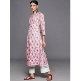 Varanga Viscose Printed A-Line Womens Kurti - Pink ( Pack of 1 ) - None