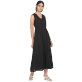 Shffl - Polyester Black Women's Fit And Flare Dress ( Pack of 1 ) - None