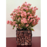 BAARIG - Pink Wild Artificial Bonsai ( Pack of 1 )