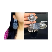 Samridhi DC Silver Drop Earrings ( Pack of 2 ) - Silver