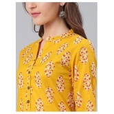 KSUT Yellow Cotton Straight Kurti - M