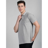 Lux Cozi Cotton Regular Fit Solid Half Sleeves Mens Polo T Shirt - Grey Melange ( Pack of 1 ) - None