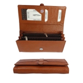 Women Trendy Tan Genuine Leather Wallet (PDS/LDB/23/0008P)