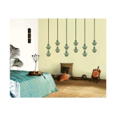 Print Mantras Beautiful Hanging Diyas for Diwali Wall Sticker ( 90 x 110 cms )