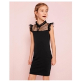 Addyvero - Black Cotton Blend Girls Bodycon Dress ( Pack of 1 ) - None