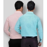 DESHBANDHU DBK - Multicolor Cotton Regular Fit Mens Formal Shirt (Pack of 2) - None