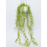 Artificial Greenery Hanging Plant With White Pot -For Home Décor