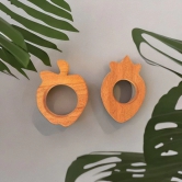 Apple and Strawberry Shaped Neem Wood Teethers