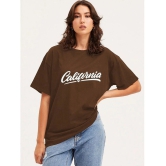 clafoutis Brown Cotton Loose Fit Womens T-Shirt ( Pack of 1 ) - None