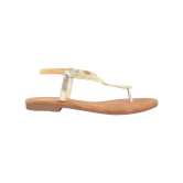 Shoetopia Gold Womens Flats - None