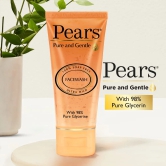 Pears Pure And Gentle Daily Cleansing Facewash, Mild Cleanser With Glycerine, Balances Ph, 100% Soap Free, 60 G