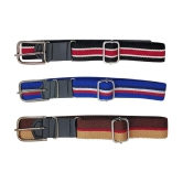 Zacharias Boy's Stretchable Striped Cotton Belt for kids (A-05_Multicolor_Pack of 3) ( 1-4 Years) - None