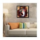 Saf Ganesha UV Coated Home Decorative Gift Item Frame Synthetic Painting With Frame