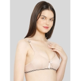 ILRASO - Beige Cotton Blend Lightly Padded Women's Plunge Bra ( Pack of 1 ) - None