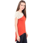 PORSORTE Crochet yoke T-Shirt-L / RUSTOFFWHITE