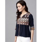 Pannkh Crepe Regular Tops - Navy Single - M