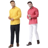 KLOSET By RIAG 100% Cotton Regular Fit Solids Full Sleeves Men's Casual Shirt - Maroon ( Pack of 2 ) - None