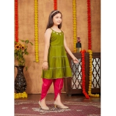 Aarika Olive Rayon Girls Top & Dhoti Set ( Pack of 1 ) - None