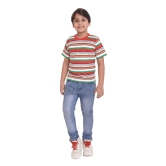 Neo Garments Boys Round Neck Cotton Striped T-Shirt. | SIZE FROM 7YRS TO 14YRS-(10-11YRS) / RED