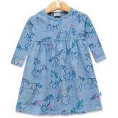 Juscubs - Navy Blue Cotton Baby Girl Frock ( Pack of 1 ) - None