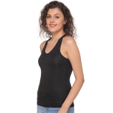 Sona 8008 Black Camisole Racer Back for Gym Workout, Exercise, Yoga etc-S / Black / Cotton