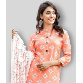 Doriya - Multicolor Straight Rayon Women's Stitched Salwar Suit ( Pack of 1 ) - M