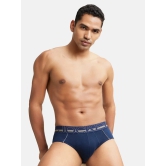 Jockey US14 Men Super Combed Cotton Solid Brief with Ultrasoft Waistband - Navy - None