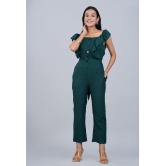 SIPET - Green Rayon Slim Fit Women''s Jumpsuit ( Pack of 1 ) - None