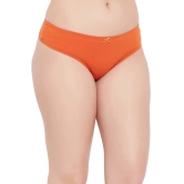 Clovia Orange Cotton Solid Womens Thongs ( Pack of 1 ) - None