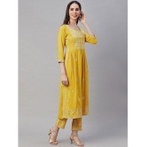 AMIRA'S INDIAN ETHNICWEAR - Mustard A-line Rayon Women's Stitched Salwar Suit ( Pack of 1 ) - None