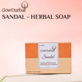 GOW DURBAR Cold Processed Handmade Herbal Soap (SANDAL)(PACK OF 4)