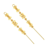 VIVASTRI Golden Threader Earrings ( Pack of 1 ) - Golden