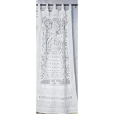 Fresh Handcrafted White Applique Curtain