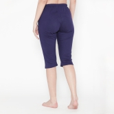 Women's Plain Knitted Capri - Navy Astral Aura L