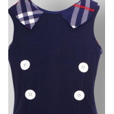 Naughty Ninos - Navy Cotton Blend Girl's A-line Dress ( Pack of 1 ) - None