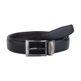 samtroh - Black PU Mens Reversible Belt ( Pack of 1 ) - None