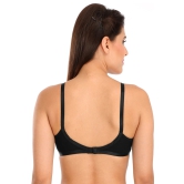 Black C-1212 Women Cotton Chiken Fabric Cotton Full coverage Bra-40 / B / Black