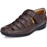 WUGO::Latest Trendy Men Faux Leather Sandals|Brown Outdoor Sandal For Mens & Boys (Free Home Delivery)