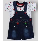 Zadmus - Red Cotton Dungarees For Baby Boy ( Pack of 1 ) - None