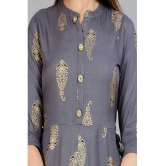 SIPET - Grey Rayon Women''s Flared Kurti ( Pack of 1 ) - None