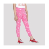 Ariel - Pink Cotton Girls Leggings ( Pack of 2 ) - None