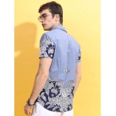 Ketch 100% Cotton Regular Fit Printed Half Sleeves Mens Casual Shirt - Blue ( Pack of 1 ) - None