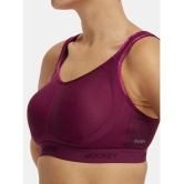 Jockey MI11 Wirefree Non Padded Microfiber Elastane Full Coverage Sports Bra - Grape Wine - None