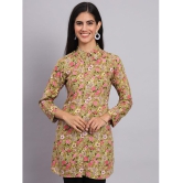 Tissu Rayon Printed Shirt Style Womens Kurti - Yellow ( Pack of 1 ) - None