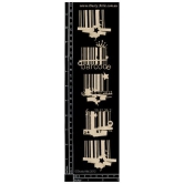 Bar Codes 5pk - Chipboard Cutouts