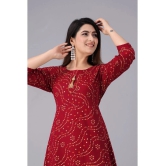 Smien - Maroon Rayon Womens Anarkali Kurti ( Pack of 1 ) - None