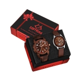 Septem Brown Leather Analog Womens Watch