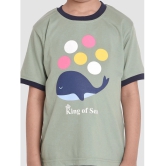 Neo Garments - Light Green Cotton Boys T-Shirt ( Pack of 1 ) - None