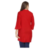 HIGHLIGHT FASHION EXPORT - Red Rayon Womens Straight Kurti ( Pack of 1 ) - L