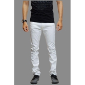 HALOGEN - White Cotton Blend Slim Fit Mens Jeans ( Pack of 1 ) - None